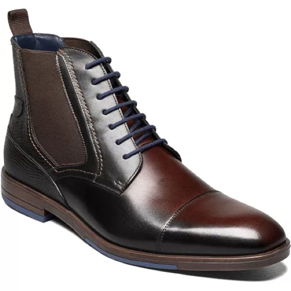 🆕 Stacy Adam’s Men's Rafferty Cap Toe Lace Up Boots Sz 7.5